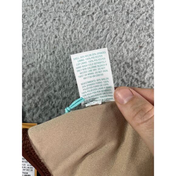 Kona Sol Swimsuit Womens Large Brown Padded Accent One Piece Medium Coverage NWT - Picture 8 of 10